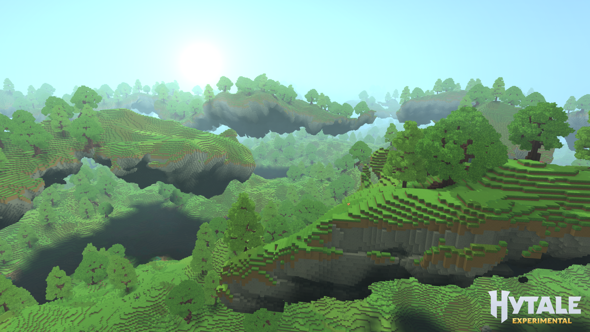 Un pachet de teren exemplu care explorează o temă de insule plutitoare.